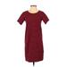 J.Crew Casual Dress - Shift: Red Print Dresses - Women's Size X-Small