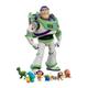 Star Cutouts - Figurine en carton Buzz l'éclair Toy Story et Six Mini Figurines - 134 cm