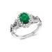 Le Vian 7/8 Ct. T.w. Emerald, 1/2 Ct. T.w. Nude Diamonds™, And 1/6 Ct. T.w. Chocolate Diamonds Ring In 14K White Gold