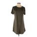 Miami Casual Dress - Shift: Green Print Dresses - Women's Size Small