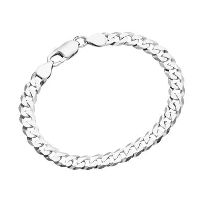 Smart Jewel Armband Panzerkette diamantiert, massiv, Silber 925 19 cm Damen Image