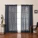 Best Home Fashion, Inc. 100% Cotton Abstract Semi-Sheer Rod Pocket Curtain Panels 100% Cotton in Green/Blue/Navy | 96 H x 52 W in | Wayfair