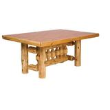 Fireside Lodge Traditional Cedar Log Rectangular Dining Table Wood in Brown | 30 H x 60 W x 42 D in | Wayfair 15110