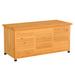 Outsunny 75 Gallon Water Resistant Fir Solid Wood Deck Box in Gray Wood/Solid Wood in Brown | 23.5 H x 50 W x 22 D in | Wayfair 84B-458YL