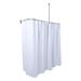 Utopia Alley Rustproof D-Shape Shower Rod w/ Ceiling Support For Freestanding Tubs, 60 Inch Large Size By 25 Inch | Wayfair DR9SS