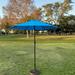 Arlmont & Co. Lotus 7.5ft Hexagon Market Umbrella w/ Stand/base-blue Color Metal | 86 H x 89 W x 89 D in | Wayfair 1DB67380C8324F2282924202A65E4826