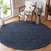 Black/Gray 84 x 84 x 0.51 in Indoor Area Rug - 17 Stories Himalaya 413 Area Rug In Cotton/Wool | 84 H x 84 W x 0.51 D in | Wayfair