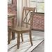 Casual Brown Finish Chairs Set of 2