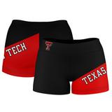 Women's Black Texas Tech Red Raiders Color Block Shorts