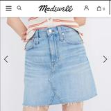 Madewell Skirts | Madewell Denim Skirt Rigid Denim A-Line Mini Skirt In Lovell Wash | Color: Blue | Size: S