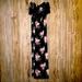 American Eagle Outfitters Dresses | Floral Strapless Maxi Dress | Color: Black/Pink/Purple | Size: S