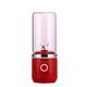 CADCAR Red Portable Mini Blender and Juicer with 380 mL Glass Jar, Stainless Steel Blending Blades, and Electric USB Rechargeable Base, Personal Fruit Smoothie and Shake Maker