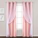 Star Sheer Insulated Grommet Blackout Window Curtain Panels Pink 38X84 Set - Lush Decor 21T010828