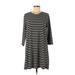 Bobbie Brooks Casual Dress: Black Stripes Dresses - Women's Size Medium