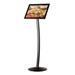 MT Displays Pedestal Curved Sign Menu Holder Aluminum in Black/Gray | 49.69 H x 14.09 W x 14.09 D in | Wayfair UCUMBB0517X9003