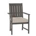 Summer Classics Croquet Patio Dining Armchair w/ Cushions in Gray | 37.75 H x 24.25 W x 25.5 D in | Wayfair 333031+C3106101W6101