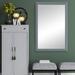 Lark Manor™ Morgan Wood Framed w/ Safety Backing Ideal for Bathroom/Vanity Mirror in Gray/Brown | 38 H x 26 W x 1 D in | Wayfair