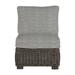 Summer Classics Rustic Woven Sectional Slipper Chair Wicker/Rattan in Black | 32 H x 26 W x 37.5 D in | Outdoor Furniture | Wayfair