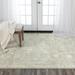 Alora Decor Aurora Grey and Beige Floral Border Wool Blend Rug