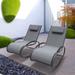 Moda Two-Piece Sunshine Iron Oval Base Rocking Lounge Chair with Pillow,multi-color