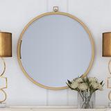 Bassett Mirror Logaan Gold Leaf Metal 36" Round Wall Mirror
