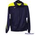 Nike Jackets & Coats | Nike Dri Fit Navy Blue And Neon Yellow Workout Jacket With 2 Pockets Size Medium | Color: Blue/Yellow | Size: M