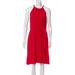 Kate Spade Dresses | Kate Spade Halter Knee Length Red Crepe Dress | Color: Red | Size: 8