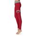 Women's Red Jacksonville State Gamecocks Plus Size Solid Yoga Leggings