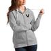 Women's Antigua Heathered Gray Vanderbilt Commodores Victory Full-Zip Hoodie