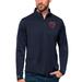 Men's Antigua Navy Chicago Bears Tribute Quarter-Zip Lightweight Pullover Top