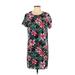 Forever 21 Contemporary Casual Dress - Shift: Black Floral Dresses - Women's Size Small