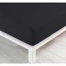 Drap housse Jersey 90 x 190 cm Noir