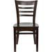 Flash Furniture Camry Series Ladder Back Side Chair I Faux Leather/Upholstered | 33.75 H x 17.5 W x 20 D in | Wayfair XU-DGW0005LAD-WAL-GG