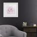 Trademark Fine Art Cora Niele "Pink Peony Flower" Matted Framed Art Canvas in Pink/White | 13 H x 13 W x 0.75 D in | Wayfair ALI1766-E1111MF