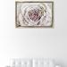 Rosdorf Park Floral Winter New York Flower & Roses - Floater Frame Graphic Art Print on Canvas in White/Black/Brown | 36 H x 54 W x 1.5 D in | Wayfair