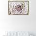 Rosdorf Park Floral Winter New York Flower & Roses - Floater Frame Graphic Art Print on Canvas in White | 24 H x 36 W x 1.5 D in | Wayfair