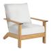 Summer Classics Ashland Patio Lounge Chair w/ Cushions Wood in Brown/Gray/White | 37 H x 33.125 W x 39 D in | Wayfair 28934+C769H4240N