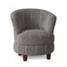 Barrel Chair - Mercury Row® Renard 32" W Swivel Barrel Chair Chenille/Velvet/Fabric in White | 33 H x 32 W x 30.25 D in | Wayfair