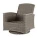 Summer Classics Outdoor Astoria Swivel Glider Wicker Chair w/ Cushions in Gray | 35.75 H x 32 W x 35.75 D in | Wayfair 355924+C511H4325W4325