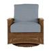 Summer Classics Outdoor Astoria Swivel Glider Wicker Chair w/ Cushions Wicker/Rattan, Resin in Brown, Size 35.75 H x 32.0 W x 35.75 D in | Wayfair