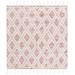 Red/White 72 x 72 x 0.54 in Indoor Area Rug - Dakota Fields Bolog Geometric Hand-Loomed Wool Ivory/Red Area Rug Wool | Wayfair