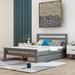 Modern and Concise Full Size Wood Platform Bed with Two Drawers, Headboard and Footboard