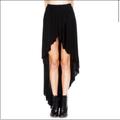 Brandy Melville Skirts | Brandy Melville Vintage Black Hi Low Skirt | Color: Black | Size: One Size Fits All