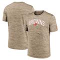 Men's Nike Brown Cleveland Browns Sideline Velocity Athletic Stack Performance T-Shirt