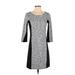 Old Navy Casual Dress - Sweater Dress: Black Marled Dresses - Women's Size Small