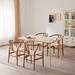 Corrigan Studio® Gunnhildur Solid Wood Slat Back Stacking Arm Chair Wood/Upholstered in Brown | 29.9 H x 20.9 W x 20 D in | Wayfair