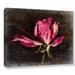 Gracie Oaks 'Red Rose' by Sia Aryai Photographic Print on Wrapped Canvas Metal in Black/Green/Red | 24 H x 32 W x 2 D in | Wayfair