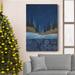 The Holiday Aisle® Winter Sky Premium Gallery Wrapped Canvas - Ready To Hang Metal in Black/Blue/Green | 60 H x 40 W x 1 D in | Wayfair