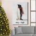 The Holiday Aisle® Merry & Bright Penguin Premium Gallery Wrapped Canvas - Ready To Hang Canvas, in Black/Blue/Green | 12 H x 8 W x 1 D in | Wayfair