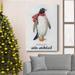 The Holiday Aisle® Winter Wonderland Penguin Premium Gallery Wrapped Canvas - Ready To Hang Metal in Black/Blue/Green | 48 H x 32 W x 1 D in | Wayfair